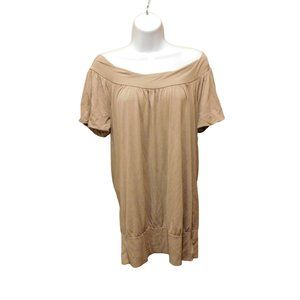 Women's Twentyone Light Brown Short Sleeve Shirt Sz. M